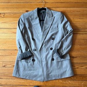 Ralph Lauren plaid double breasted blazer